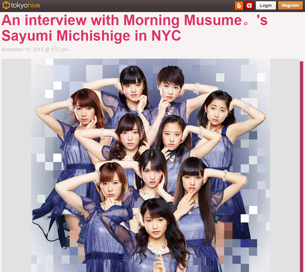 RMMS-Morning-Musume-14-Sayumi-Michishige-Tokyohive-Interview-2014